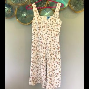 Muted Floral Denim Dress